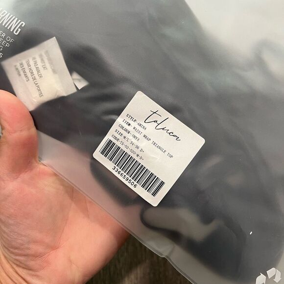 NWT Toluca Amina Bikini Top Waist Wrap Triangle Onyx Size M/L - Picture 6 of 7